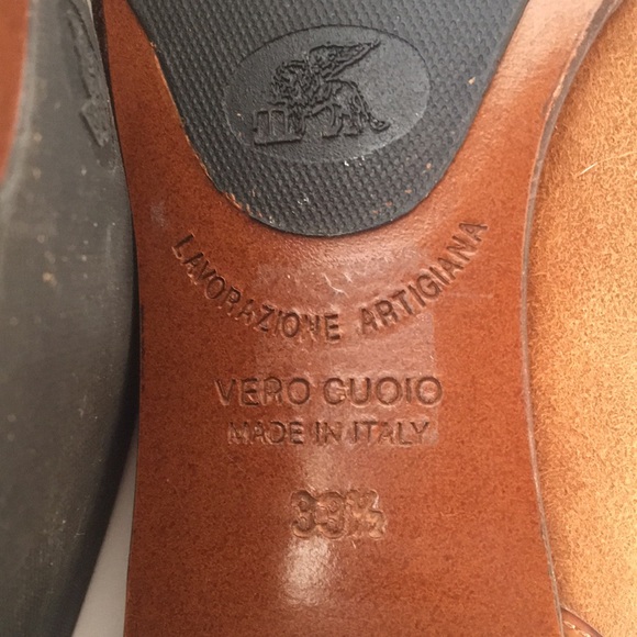 Peruzzi Vero Cuoio Made in Italy size 33 1/2 Lavorazione Artigiana - Picture 4 of 8